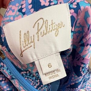 Lilly Pulitzer Floral Blue and Pink Dress